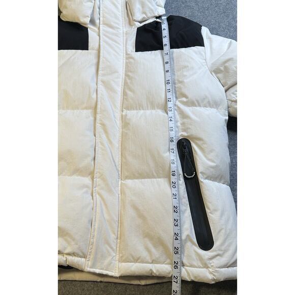 Superdry Mens Mountain Sport Hooded Box Quilt Puffer Jacket White Black W/Marks - Picture 6 of 15